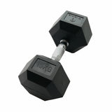 Haltère hexagonal caoutchouc 15Kg SVELTUS - FitnessBoutique